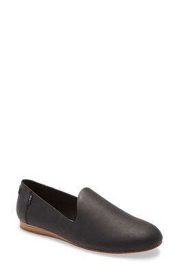TOMS Darcy Flat in Black Leather
