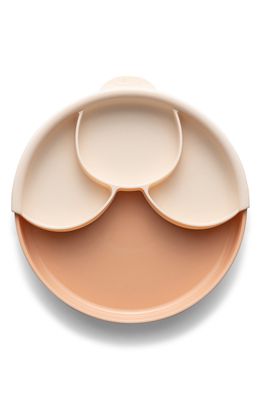 Miniware Healthy Meal Plate in Toffee/Peach