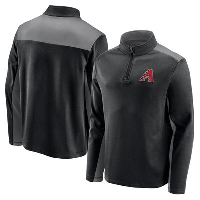 Men's Fanatics Branded Black Arizona Diamondbacks Team Primary Logo Quarter-Zip Jacket