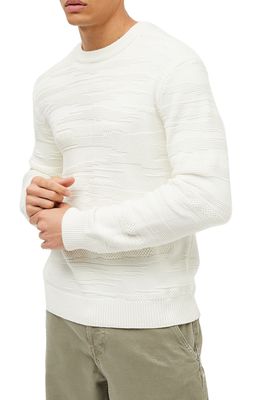 French Connection Camo Texture Sweater in 10-Winter White