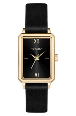 Vincero Ava Leather Strap Watch