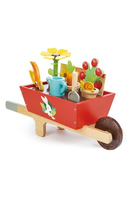 Tender Leaf Toys Garden Wheelbarrow Play Set in Red
