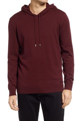 Stone Rose Men's Lux Knit Cotton Hoodie in Plum