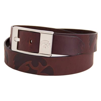 EAGLES WINGS Iowa Hawkeyes Brandish Leather Belt - Brown