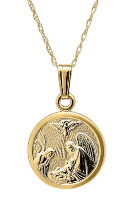 Mignonette 14k Gold Guardian Angel Pendant Necklace