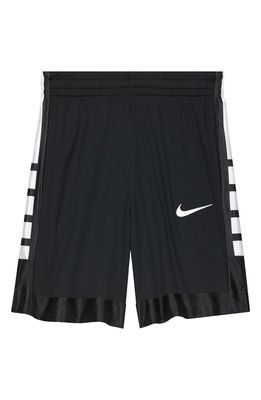 Nike Kids' Elite Basketball Shorts in Black/White