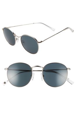 Brightside Charlie 50mm Round Sunglasses in Silver/Grey