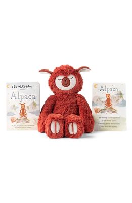 Slumberkins Alpaca Stuffed Animal & 'Alpaca' Board Book in Copper