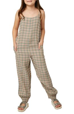O'Neill Kids' Naya Plaid Jumpsuit in Multi Colored