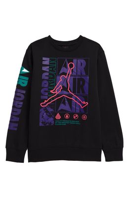 Jordan Kids' Mountainside Graphic Crewneck Sweatshirt in Black