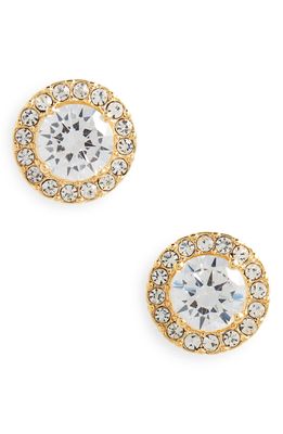 Nordstrom Halo Cubic Zirconia Stud Earrings in Clear- Gold