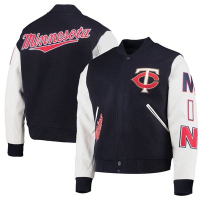 Men's Pro Standard Navy Minnesota Twins Varsity Logo Full-Zip Jacket