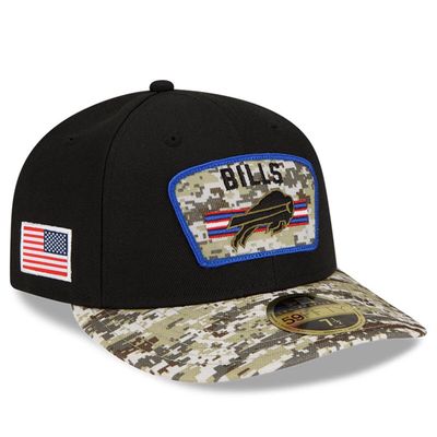 Men's New Era Black/Camo Buffalo Bills 2021 Salute To Service Low Profile 59FIFTY Fitted Hat