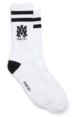 AMIRI M.A. Logo Crew Socks in Black