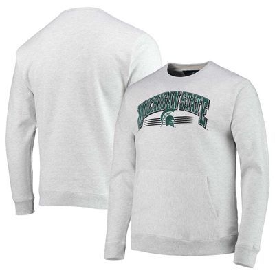 Men's League Collegiate Wear Heathered Gray Michigan State Spartans Upperclassman Pocket Pullover Sweatshirt in Heather Gray