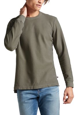 AG Brody Slim Fit Cotton Crewneck Shirt in Pigment Climbing Ivy