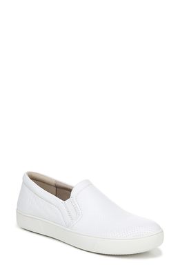 Naturalizer Marianne Slip-On Sneaker in White Perforated Leather