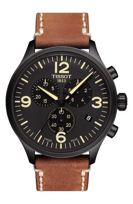 Tissot Chrono XL Leather Strap Chronograph Watch