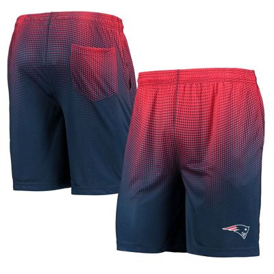Men's FOCO Navy/Red New England Patriots Pixel Gradient Training Shorts