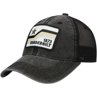 LEGACY ATHLETIC Men's Black Vanderbilt Commodores Sun & Bars Dashboard Trucker Snapback Hat