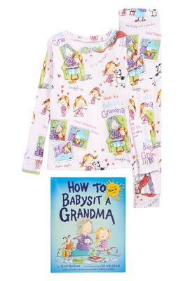 Books to Bed 'How to Babysit' a Grandma Fitted Two-Piece Pajamas & Book Set in Pink