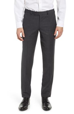 Ted Baker London Jerome Flat Front Wool Dress Pants in Grey