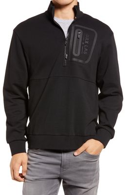 Brax Sion Quarter Zip Sweatshirt in Black