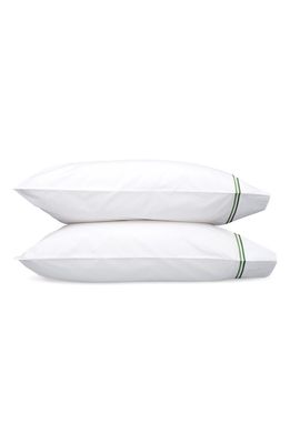 Matouk Essex 350 Thread Count Set of 2 Pillowcases in Green