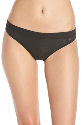Tommy John Second Skin Thong in Black