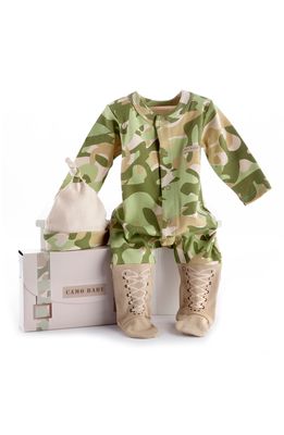 Baby Aspen Big Dreamzzz Camo 2-Piece Cotton Sleeper Gift Set in Green