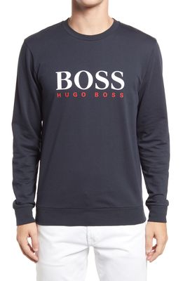 BOSS Essential Logo Sweatshirt in Navy
