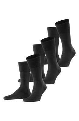 Falke Tiago 3-Pack Dress Socks in Black