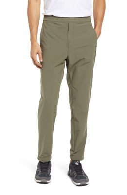 Flat Front Active Pants in Olive