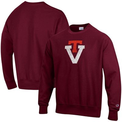 Men's Champion Maroon Virginia Tech Hokies Vault Logo Reverse Weave Pullover Sweatshirt