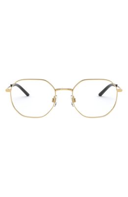 Dolce & Gabbana 53mm Square Optical Eyeglasses in Gold
