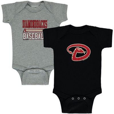 Newborn & Infant Soft as a Grape Black/Gray Arizona Diamondbacks 2-Piece Body Suit