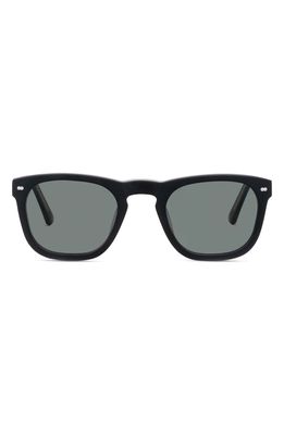 Christopher Cloos x Tom Brady 49mm Polarized Square Sunglasses in Coal/Black