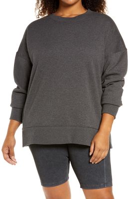 Zella Amazing Crewneck Sweatshirt in Grey Medium Charcoal Heather