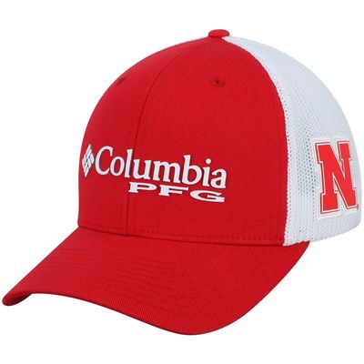 Men's Columbia Scarlet Nebraska Huskers Collegiate PFG Flex Hat in Red