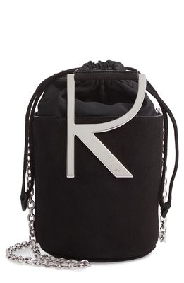 Roger Vivier Mini Leather Bucket Bag in Nero