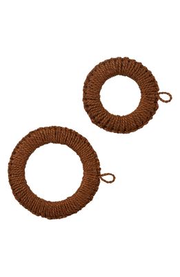 GOODEE x Takada Set of 2 Round Knit Trivets in Natural