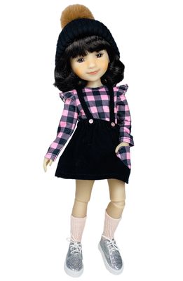 Ruby Red Fashion Friends Ruffle Love Doll Outfit in Black/Pink