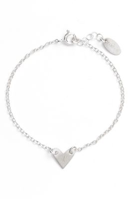 Nashelle Initial Heart Bracelet in Silver-I