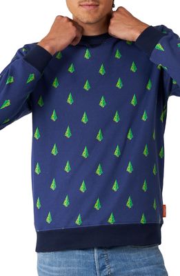 OppoSuits TreeDee Christmas Sweatshirt in Blue
