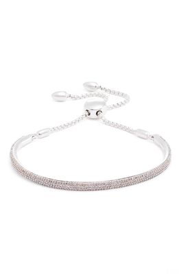 Monica Vinader Stellar Pave Diamond Mini Bar Bracelet in Silver