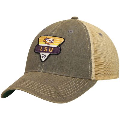 LEGACY ATHLETIC Men's Gray LSU Tigers Legacy Point Old Favorite Trucker Snapback Hat