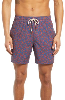 Fair Harbor The Bayberry Floral Swim Trunks in Red Mini Floral