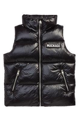 Mackage Kids' Charlee Quilted Down & Feather Fill Puffer Vest in Black