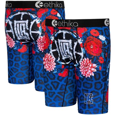 Men's Ethika LA Clippers Fashion Bling Boxer Briefs in Blue