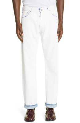Maison Margiela Bianchetto Hand Painted Jeans in White Crak